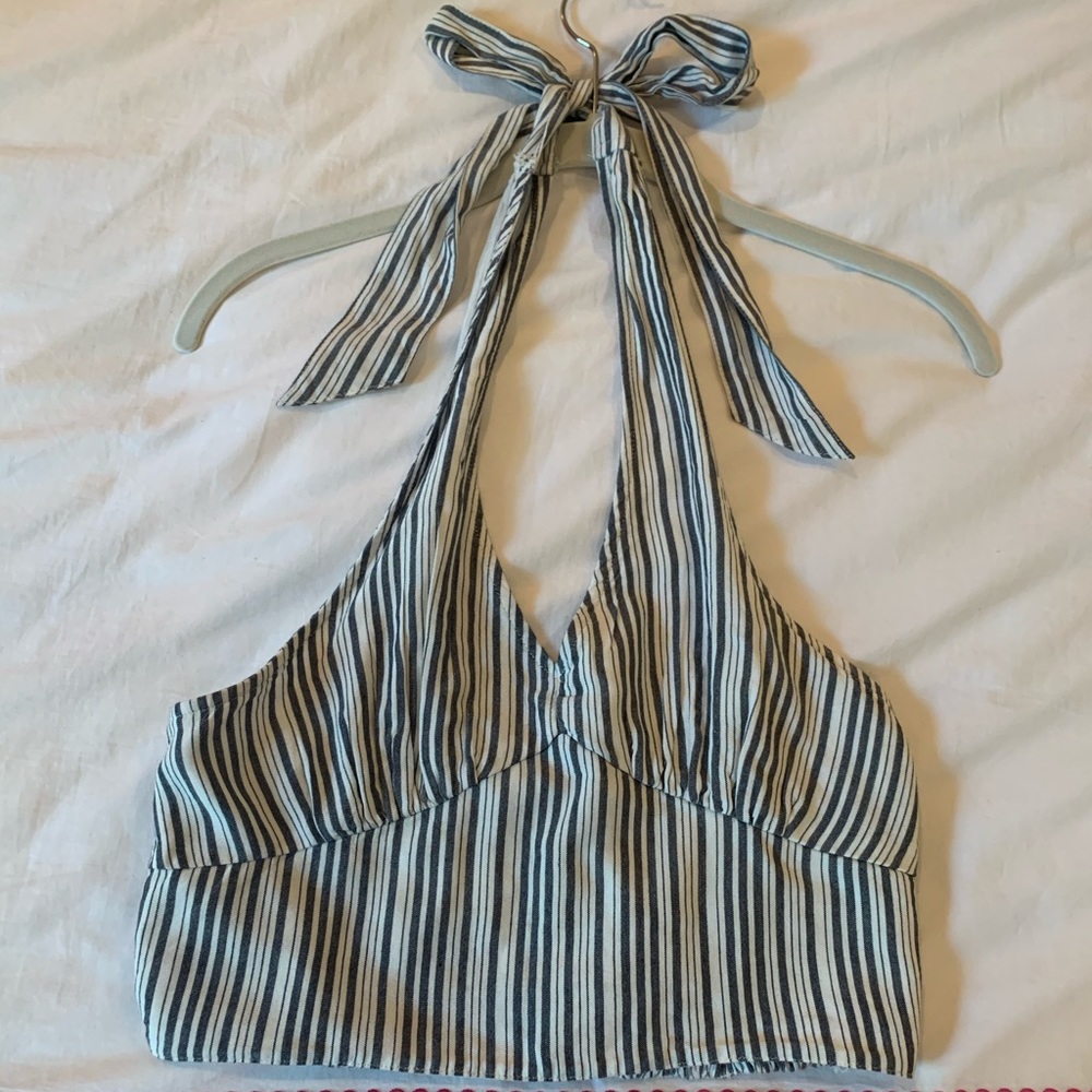 American Eagle striped halter top!